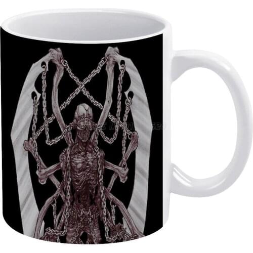 Mega Die Skeleton Full White Mug New Good Quality Print Mug 11 Oz Coffee Cup Band Music Band Band Band Band Band Band Skin Band
