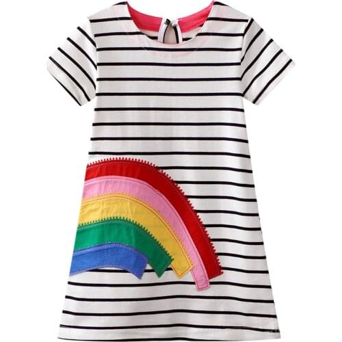 Little Girl Trends Spring Summer Casual Cotton Applique Tunic Dress Shirt