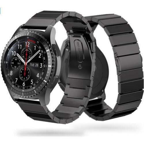Luxury Stainless Steel Watch band strap For Samsung Gear S3 Classic Frontier watchbands Butterfly buckle