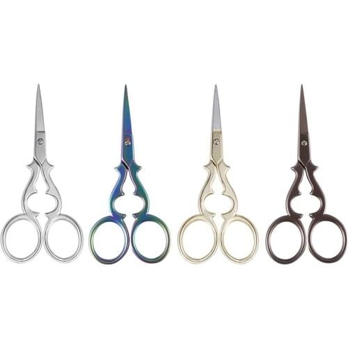Gourd Shape Retro Cross Stitch Tailor Scissor European Stainless Steel Scissors for Embroidery Sewing Needlework Sewing Tools