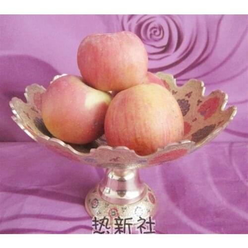 Handmade India imported fruit basket bright brass metal basket basket Phnom Penh classical art