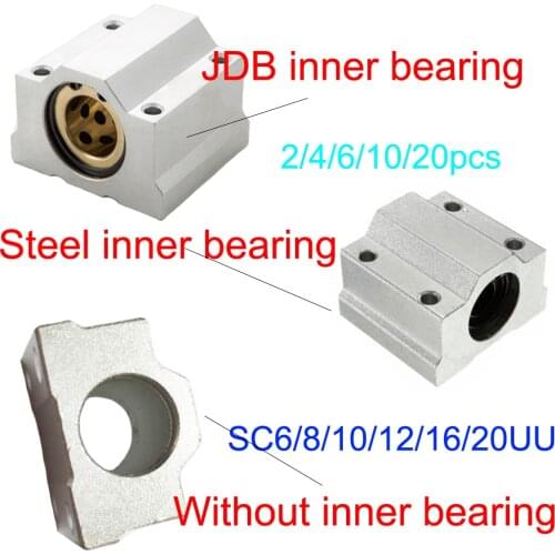 SC6UU SC8UU SC10UU SC12UU SC16UU SC20UU Linear Case JDB Motion Ball Bearing Slide Unit Block Bushing For CNC 3D Printer
