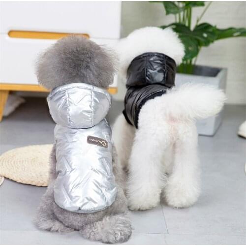 Cute Thickness Hooded Classic Pet Dogs Two Legs Cotton Winter Coat Warm Small Puppy Dogs Clothing