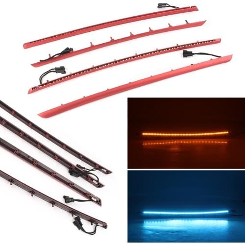 For BMW 3 Series F30 LED Auto Door Panel Ambient Light Bars Interior LED Blue & Orange Lights Car Accessory