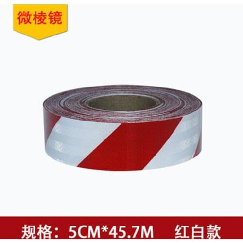 1pc Micro prism type 5CM*45.7M Reflective warning tape Reflective film, road, wall, ground mark Reflective stickers
