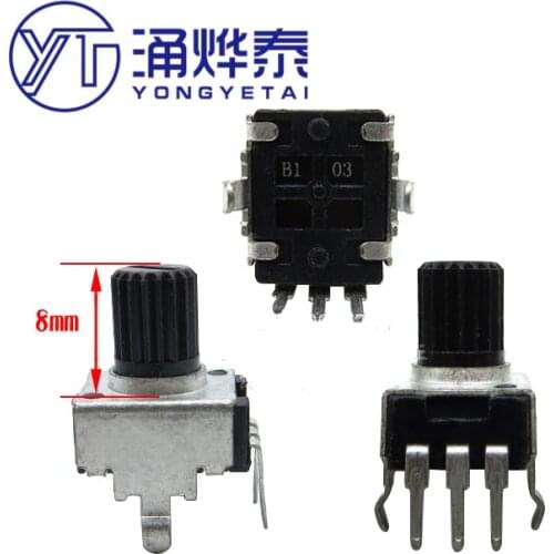 YYT 10PCS R0931 single-link B10K adjustable potentiometer with a handle of 8mm flower shaft