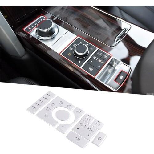 Gear Function Area Protector Cover Trim Aluminum Alloy For Land Rover Ranger Rover Vogue 5 Terrain ASL 2015 2016 Car Accessories