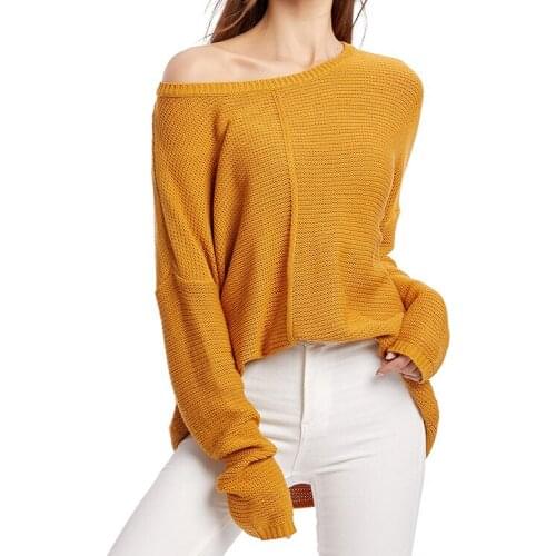 Womens T-shirt European and American large size womens Pullover knitting sweater in autumn and winter 2020