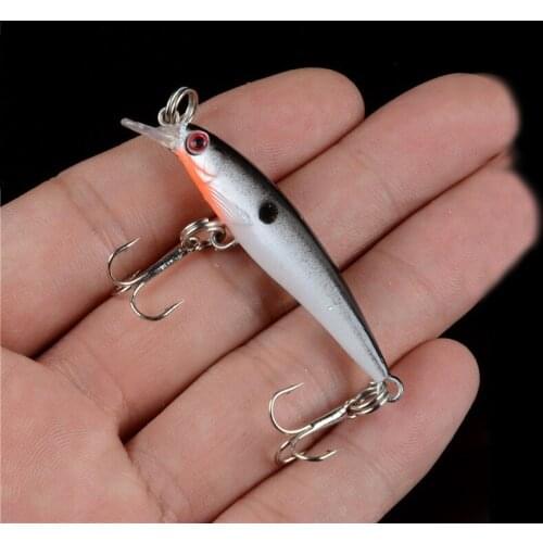 1pcs 3g 5cm Small Fishing Lure Lifelike Minnow Hard Baits 3D Eyes Crankbait Wobblers Carp Fishing Peaca Tackle 8 Colors
