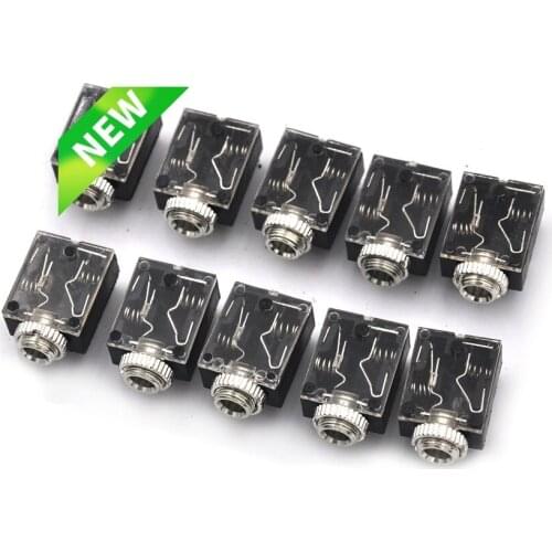 10Pcs//lot Headphone Jack 5 Pin PCB Mount Female 3.5mm Stereo Jack Socket Connector Headphone Jacks