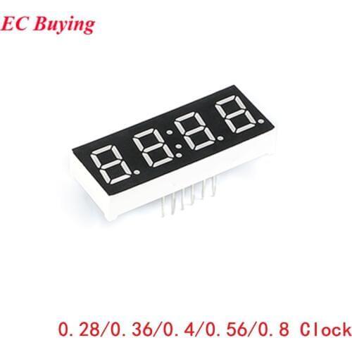 5Pcs Digital Tube 4 Bit Display Clock Common Anode Common Cathode 0.28 0.36 0.56 0.8 inch 4Bit 7 Segment Red Electronic Diy