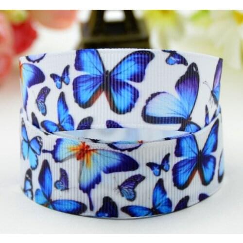 22mm 25mm 38mm 75mm Ruban satin Butterfly Cartoon Character printed Grosgrain Ribbon party decoration X-01569 10 Yards