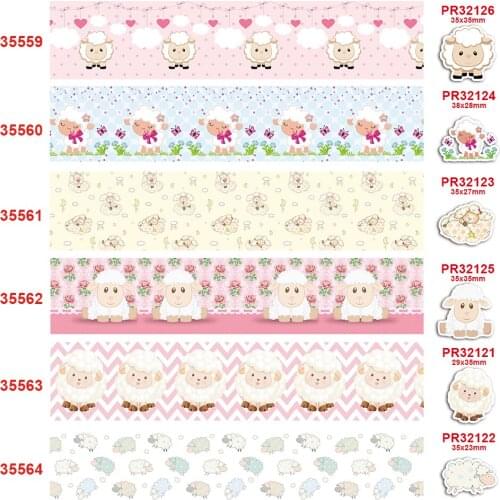 Free shipping 2020 new arrival 50yards cartoon printed grosgrain ribbons35559