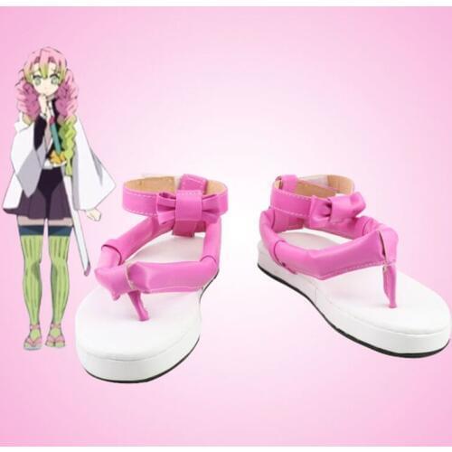 Anime Comic Demon Slayer Kimetsu no Yaiba Cosplay Shoes Kanroji Mitsuri Cosplay Shoes Halloween Party Daily Leisure Shoes