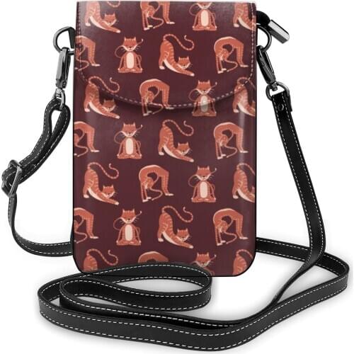 Brand Mini Crossbody Bags for Women Cat Print Phone Bag Female Shoulder Handbags Wallet Outdoor Pouch Casual Purse Dropshipping