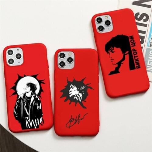 Viktor Tsoi Phone Case For iphone 12 11 Pro Max Mini XS 8 7 6 6S Plus X SE 2020 XR Red Cover