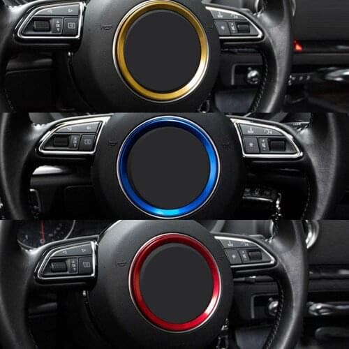 SPEEDWOW Steering Wheel Center Decoration Cover Trim Auto Interior JDM For Audi A1 A3 S3 A4 A5 S5 A7 S7 Q3 Q5 TT