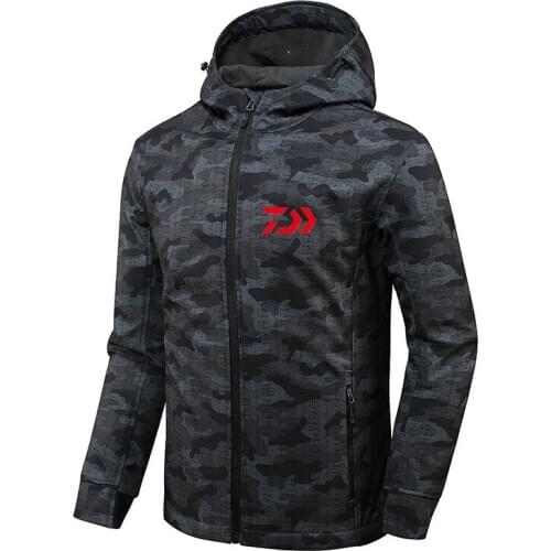 New Brand DAIWA Fishing Shirts Autumn Winter Outdoor Warm Fishing Jackets Sport Fleece Hooded Fishing Vest DAIWA Clothing