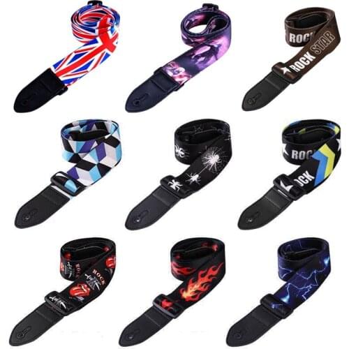 Multi-Color Adjustable Nylon Guitar Strap for Acoustic Electric Guitar,Bass,Ukulele,Banjo Instruments Accessories Guitars Belt