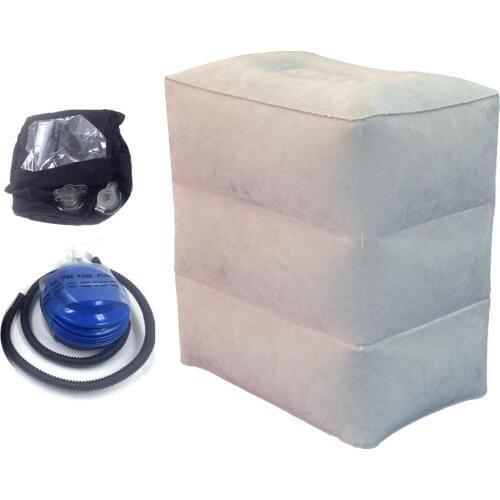 Inflatable Footrest Stool For Under The Desk Leg Support Pillow Knee Adjustable Height Travel Pillow Flocking Foot Step Seat