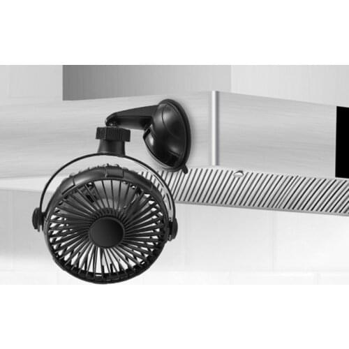 Suction Cup 3 Speed 2000mAh USB Rechargeable Battery Operated Kitchen Wall Fan Personal Fan for Home Car Office