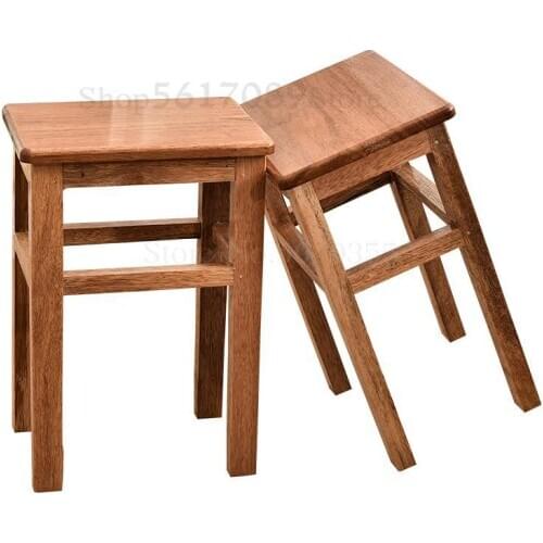 Solid wood dining Bar stool home restaurant stool dining chair makeup wooden stool high reinforcement board school student stool
