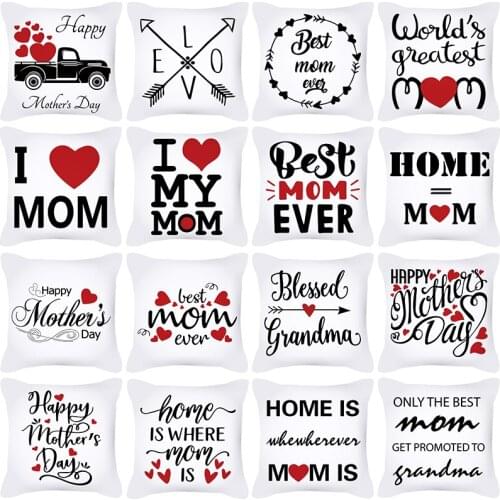 Polyester Pillow Case 45 * 45cm Pillow Case, Family Car Decoration Super Dad Pillow Case Mothers Day Gift