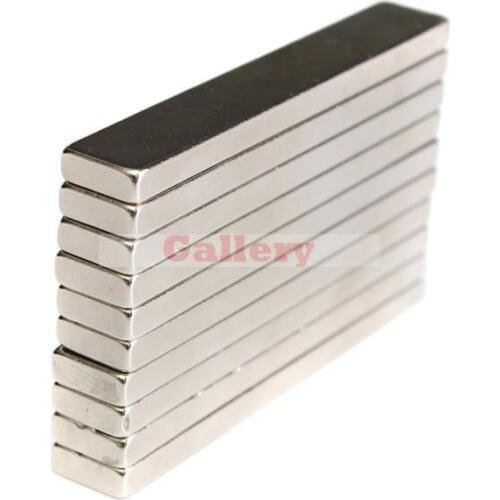 Neodymium Magnets Aimant Imanes 10 Pcs N50 Super Strong Block Cuboid 60x10x4 Mm Rare Earth