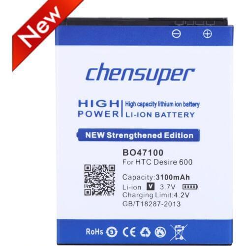 NEW 3100mAh BO47100 Li-ion Phone Battery for HTC Desire 600 609d 606w 608t 500 T528 Replacement mobile phone battery