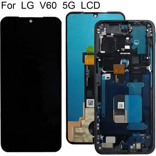 6.4" Original lcd For LG V60 ThinQ LCD Display Touch Screen Digitizer Assembly Replacement For LG V60 LCD Screen with Frame