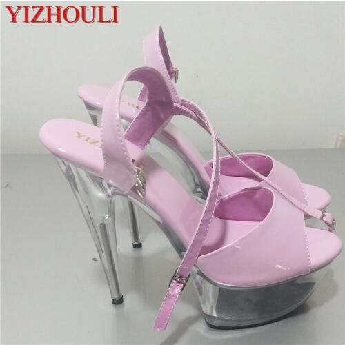 Features high with 15 cm high heel sandals, sexy waterproof high with buckles More color optional