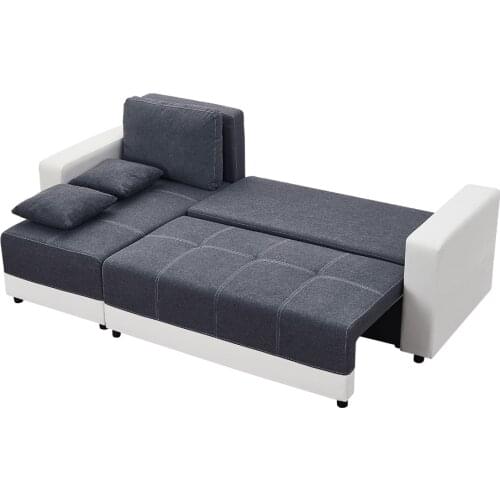 Panana X-Large Sofa Bed Luxury Faux Leather & Fabric Storage Sofa Bed Corner Sofa Fast Shipping