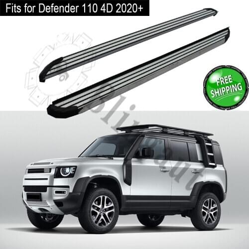 Aluminium alloy side step fits for L.and Rover Defender 4D 2020 2021 running board Nerf bar pedal protector side stairs platform