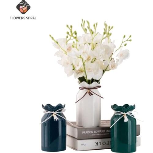 Simple Ceramic Vase Modern Home Decoration Room Office Balcony Garden Dried Flowers Fresh Flowers Vase Decoration Crafts