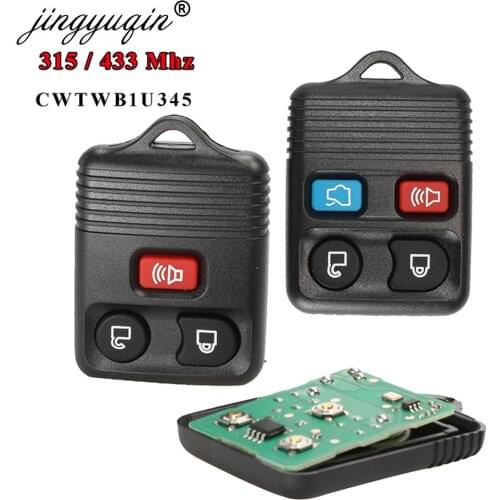 Jingyuqin 3/4 Button Remote Car Key Transit Keyless Entry Fob 315MHz For Ford Mazda Remote Control Clicker Transmitter