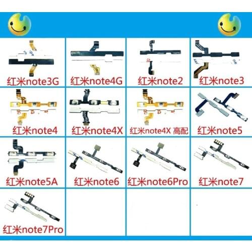 Redmi note3G 4G NOTE2 4 4X 3S PRO 4A Power Volume Original New Ring Silent Switch PCB Board Smartphone Flex Cable Home Menu