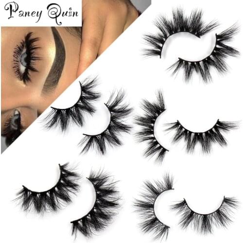1Pair Makeup Eyelashes Mink Eyelashes Thick Natural Long False Eyelashes 3D Mink Lashes High Volume Soft Dramatic Eye Lashes
