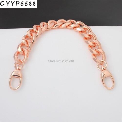 Rose gold 22mm thick Aluminum chain Light weight bags strap bag parts DIY handles easy matching Accessory Handbag Straps Bag
