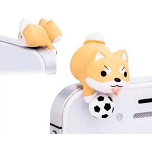 Cute 3.5mm Earphone Anti Dust Plug Dachshund Puppy Dog Ear Jack Plug Cap For iPhone 4S 5C 5S For Samsung S3 S4 S5 Note 2 3