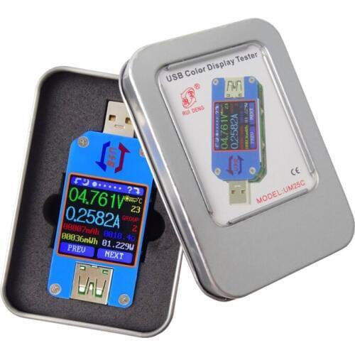 USB Type-C LCD Voltage Current Tester Ammeter Voltmeter Battery Charging Measure Meter