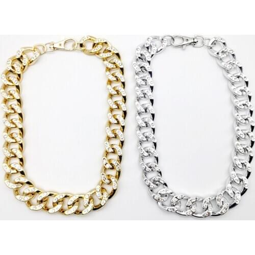 Wgoud Gothic Punk Gold CCB Chain Collar Necklace Vintage Light Thick Short Choker Necklace Jewelry Gift For Women