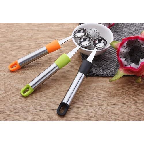 1PC Creative Fruit Carving Watermelon Baller Ice Cream Dig Ball Scoop Spoon DIY Assorted Cold Dishes Tool KX 259