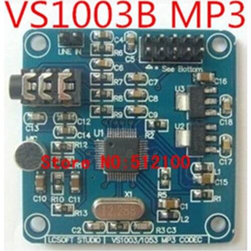 10PCS VS1003 VS1003B MP3 Module Decoding Containing Microphones STM32 Microcontroller Development Board Accessories