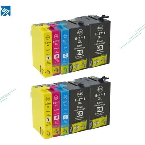 10pk 2711 2701 compatible ink Cartridge for Epson WF7110 wf7610 wf7620 wf3620 wf3620 wf3640 WF7710 7720 printer 27 27XL