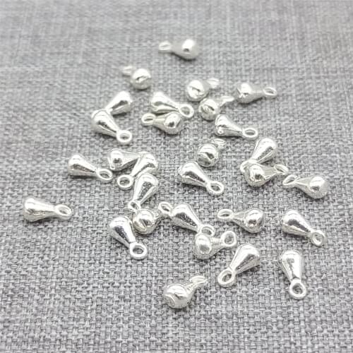 15pcs of 925 Sterling Silver Tiny Water Drop Charm for Extension Chains Extender