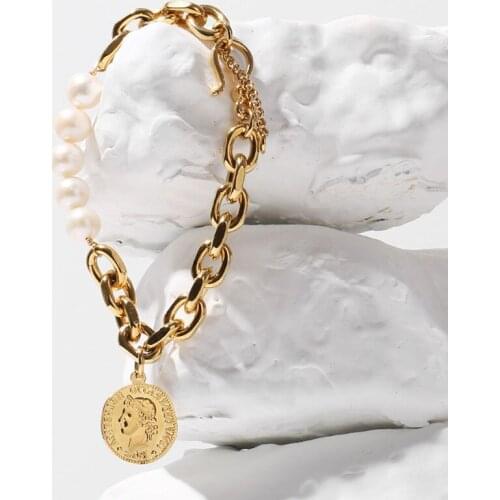 2021 New Natural Freshwater Baroque Pearl Bracelets for Women 14KGF Geometric Bracelet Beads Jewelry Gifts