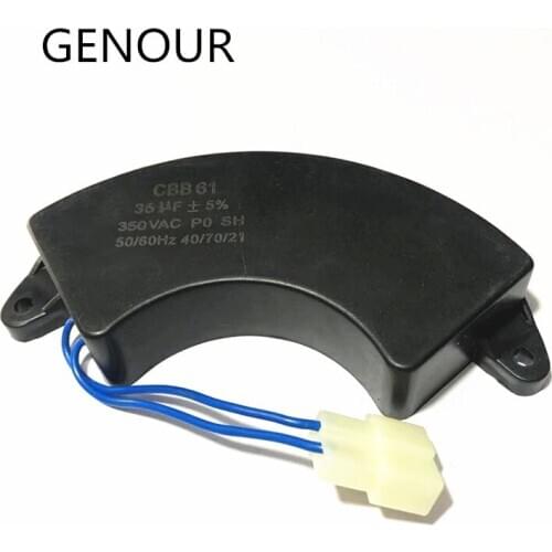 3KW 36UF BRUSHLESS CAPACITOR CBB61 350VAC UNIVERSAL DIESEL GASOLINE AVR 2KW ~ 5KW GENERATOR TILLER CONDENSER 50HZ 60HZ HALFMOON