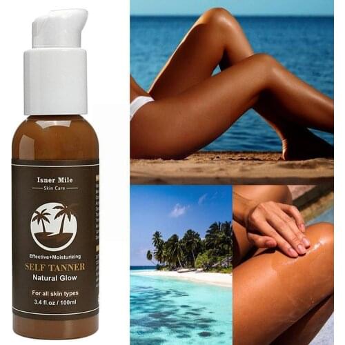 30/100MLml Body Self-tanning Bronzer Face Sunbathing Lotion Tanning Tanning Bod Tanning Oil Cream Sunscreen Agent Sun Found P3O7