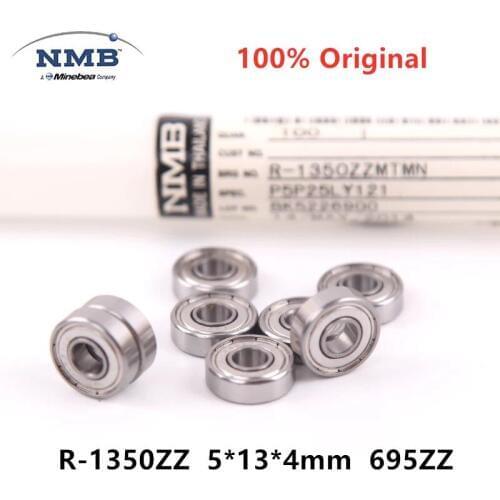 50pcs original NMB Minebea R-1350ZZ 5*13*4 mm 695ZZ high speed miniature deep groove ball bearing ABEC-5
