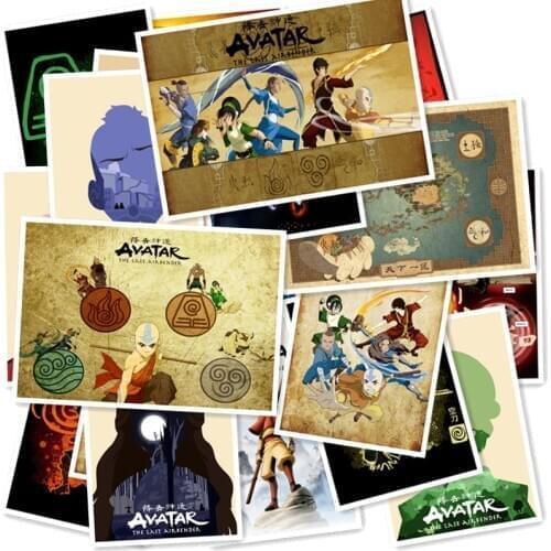 A1-50#Avatar The Last Airbender 20/pcs PVC Sticker Travel Suitcase Bike Phone Sliding Plate Graffiti Styling Waterproof Stickers